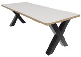 Tafel X-poten L220 x B90 x H73 cm Wit Tangara Groothandel voor de Kinderopvang Kinderdagverblijfinrichting